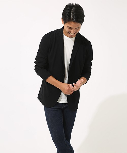 AZUL by moussy（アズールバイマウジー）の「カノコテイラードジャケット（テーラードジャケット・メンズ・ブラック/トップグレー・SMALL/MEDIUM/LARGE/X-LARGE）」の12枚目の写真