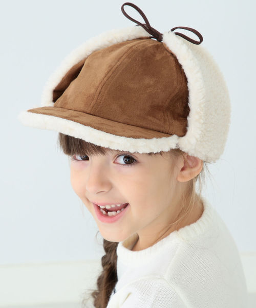 B:MING by BEAMS（ビーミングバイビームス）の「ビーミング by ビームス / ムートン キャップ 18AW（キャップ・キッズ・ネイビー/キャメル・ONE SIZE）」の3枚目の写真