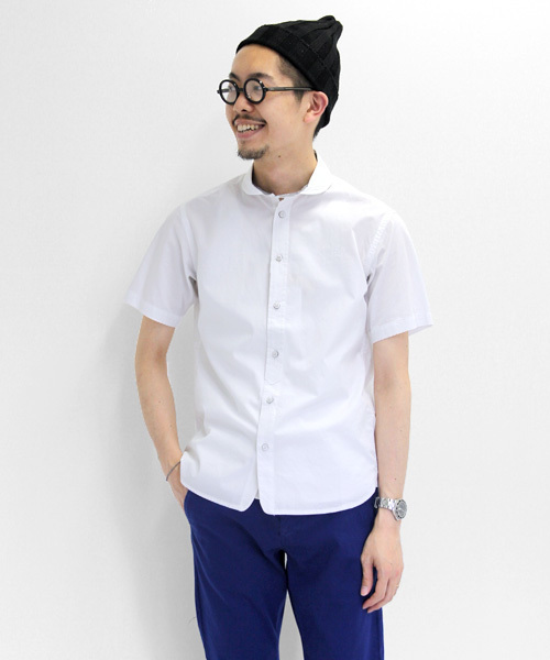 URBAN RESEARCH DOORS（アーバンリサーチドアーズ）の「FORK&SPOON シャンブレーショートスリーブショールシャツ（シャツ/ブラウス・メンズ・サックスブルー/グレー/ホワイト・38/40）」の2枚目の写真