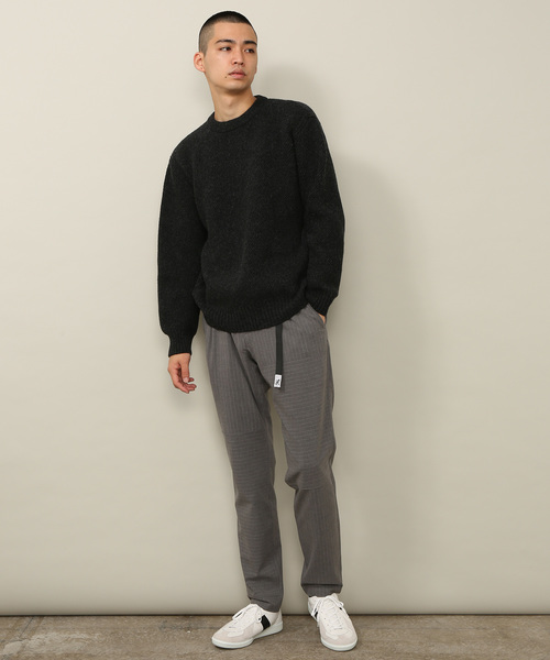 セール】[山形ニット］バイアスクルーネックプルオーバー（ニット