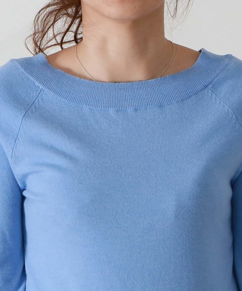 HER CLOSET(ハークローゼット)の「【HER CLOSET】袖カットデザインニット(ニット/セーター・レディース・ホワイト/サックスブルー/パープル系その他・M)」の4枚目の写真