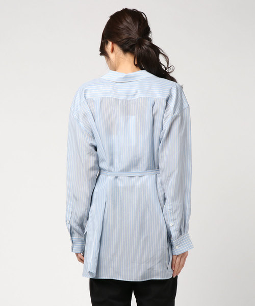 MAISON SPECIAL(メゾンスペシャル)の「キュプラオーバーサイズシャツ 【MAISON SPECIAL/メゾンスペシャル】(シャツ/ブラウス・レディース・ブルー/ラベンダー/キャメル・FREE)」の20枚目の写真