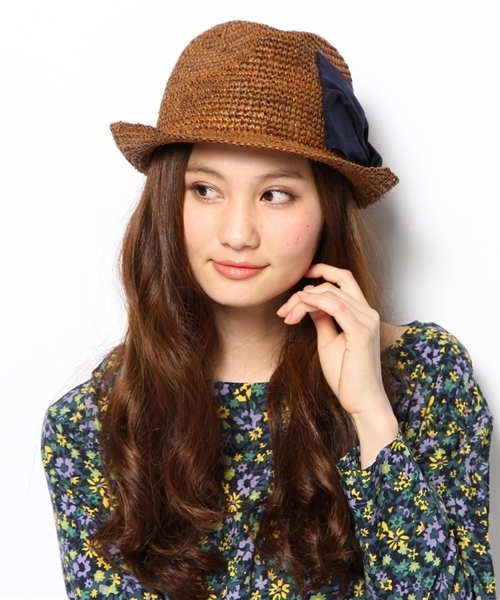 Ray BEAMS（レイビームス）の「Ctrl freak / ビッグリボン ハット（ハット・レディース・サックスブルー/ネイビー・ONE SIZE）」の2枚目の写真