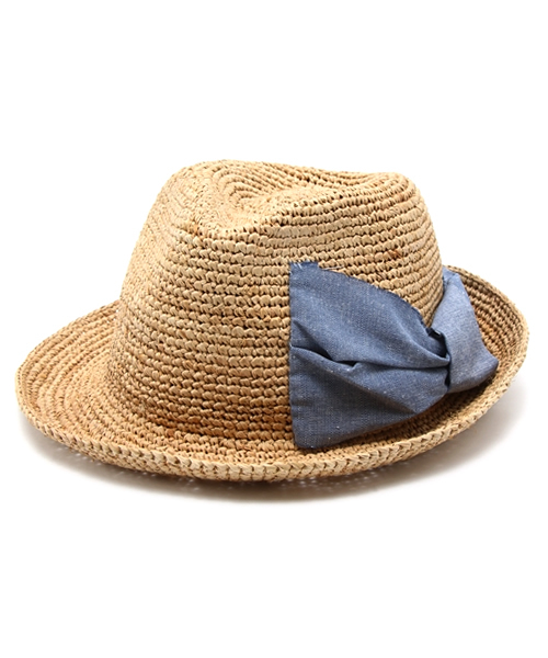 Ray BEAMS（レイビームス）の「Ctrl freak / ビッグリボン ハット（ハット・レディース・サックスブルー/ネイビー・ONE SIZE）」の7枚目の写真