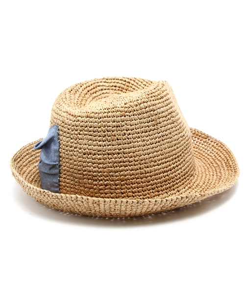 Ray BEAMS（レイビームス）の「Ctrl freak / ビッグリボン ハット（ハット・レディース・サックスブルー/ネイビー・ONE SIZE）」の3枚目の写真