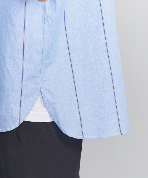 BEAUTY&YOUTH UNITED ARROWS（ビューティーアンドユースユナイテッドアローズ）の「BY ストライプ バンドカラー ワイドフォルム シャツ ◆（シャツ/ブラウス・メンズ・ホワイト/ライトブルー・X-LARGE/LARGE/SMALL/MEDIUM）」の13枚目の写真