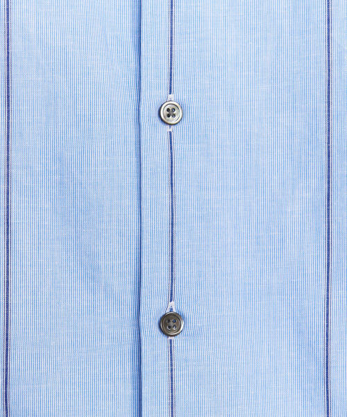 BEAUTY&YOUTH UNITED ARROWS（ビューティーアンドユースユナイテッドアローズ）の「BY ストライプ バンドカラー ワイドフォルム シャツ ◆（シャツ/ブラウス・メンズ・ホワイト/ライトブルー・X-LARGE/LARGE/SMALL/MEDIUM）」の4枚目の写真