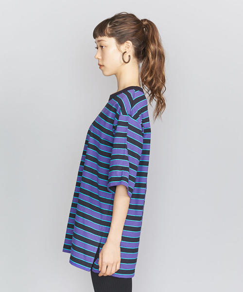 BEAUTY&YOUTH UNITED ARROWS（ビューティーアンドユースユナイテッドアローズ）の「BY マルチボーダー6分袖Tシャツо（Tシャツ/カットソー・レディース・ベージュ/ロイヤルブルー・FREE）」の11枚目の写真