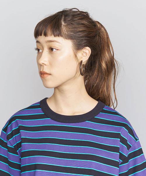 BEAUTY&YOUTH UNITED ARROWS（ビューティーアンドユースユナイテッドアローズ）の「BY マルチボーダー6分袖Tシャツо（Tシャツ/カットソー・レディース・ベージュ/ロイヤルブルー・FREE）」の13枚目の写真