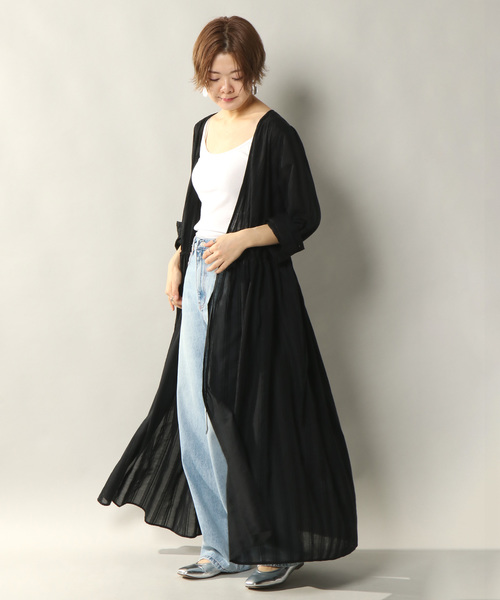 notch.（ノッチ）の「ドビーガウンカシュクールワンピース