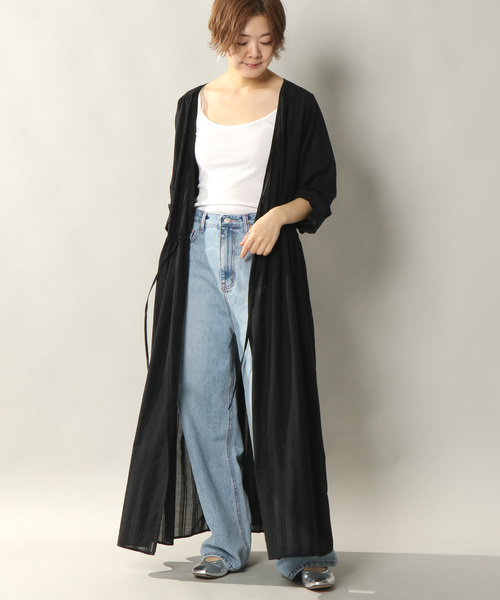 notch.(ノッチ)の「ドビーガウンカシュクールワンピース(ワンピース・レディース・ブラック/ベージュ/オフホワイト・M/TM)」の11枚目の写真