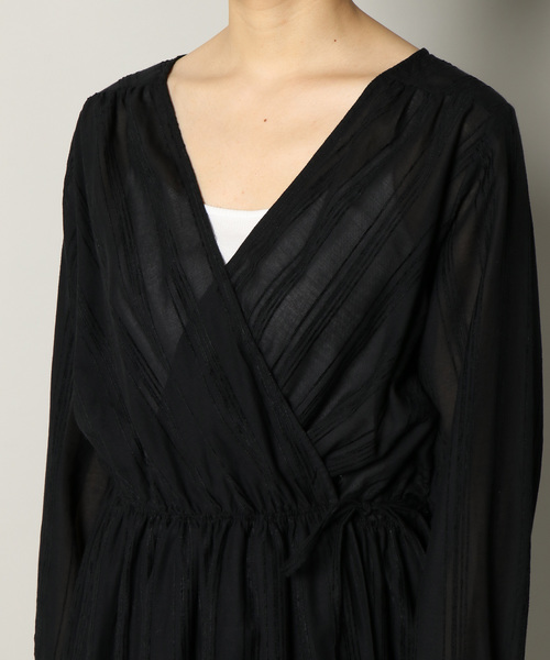 notch.(ノッチ)の「ドビーガウンカシュクールワンピース(ワンピース・レディース・ブラック/ベージュ/オフホワイト・M/TM)」の20枚目の写真