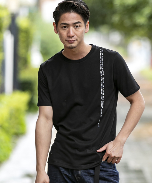 A.S.M(エーエスエム)の「シンプル メッセージ Tシャツ(Tシャツ/カットソー・メンズ・ホワイト/ブラック/グレー・48/50/52)」の20枚目の写真
