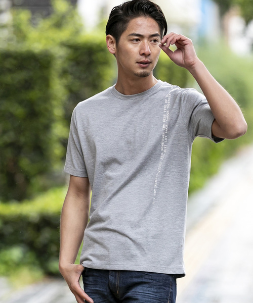 A.S.M(エーエスエム)の「シンプル メッセージ Tシャツ(Tシャツ/カットソー・メンズ・ホワイト/ブラック/グレー・48/50/52)」の15枚目の写真