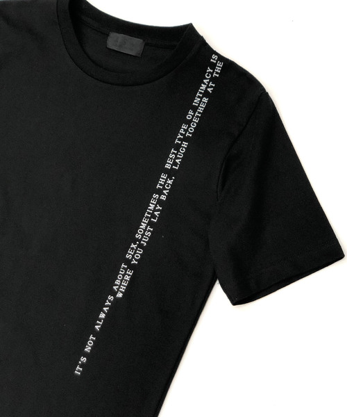 A.S.M(エーエスエム)の「シンプル メッセージ Tシャツ(Tシャツ/カットソー・メンズ・ホワイト/ブラック/グレー・48/50/52)」の11枚目の写真