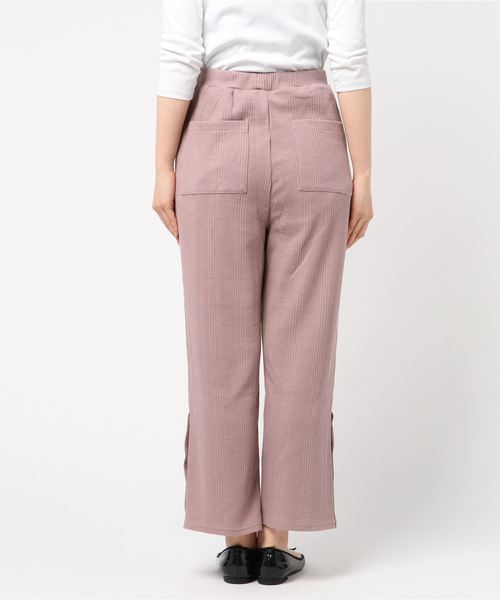 ehka sopo（エヘカソポ）の「ワッフルスリットパンツ（その他パンツ・レディース・シルバーグレー/モカ/ベージュ・ﾌﾘ-）」の5枚目の写真