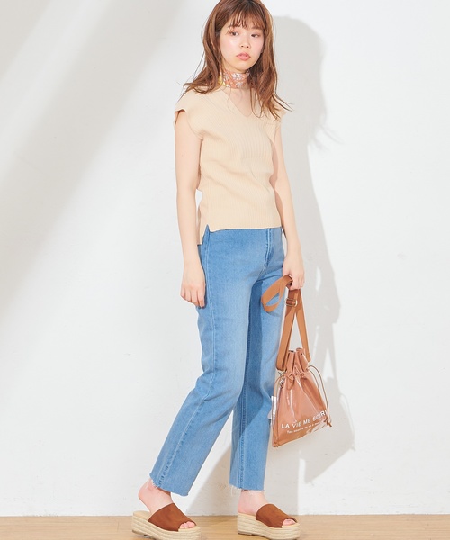 natural couture(ナチュラルクチュール)の「ワイドリブ大人フレンチニット(ニット/セーター・レディース・ブラック/ブラウン/ライトベージュ/グリーン/ラベンダー・FREE)」の13枚目の写真