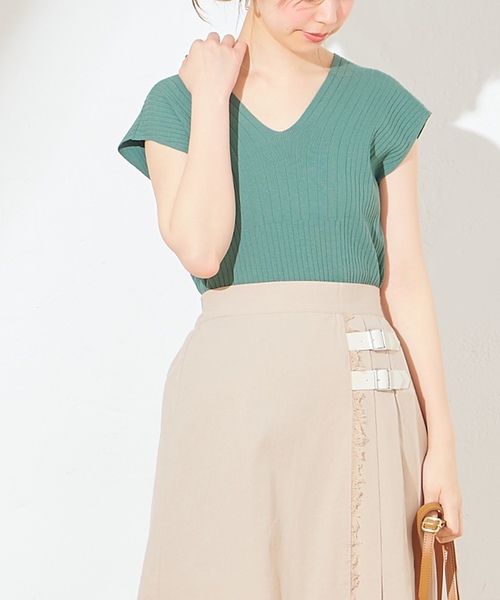 natural couture(ナチュラルクチュール)の「ワイドリブ大人フレンチニット(ニット/セーター・レディース・ブラック/ブラウン/ライトベージュ/グリーン/ラベンダー・FREE)」の17枚目の写真