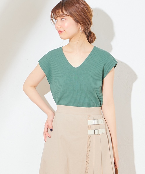 natural couture(ナチュラルクチュール)の「ワイドリブ大人フレンチニット(ニット/セーター・レディース・ブラック/ブラウン/ライトベージュ/グリーン/ラベンダー・FREE)」の18枚目の写真