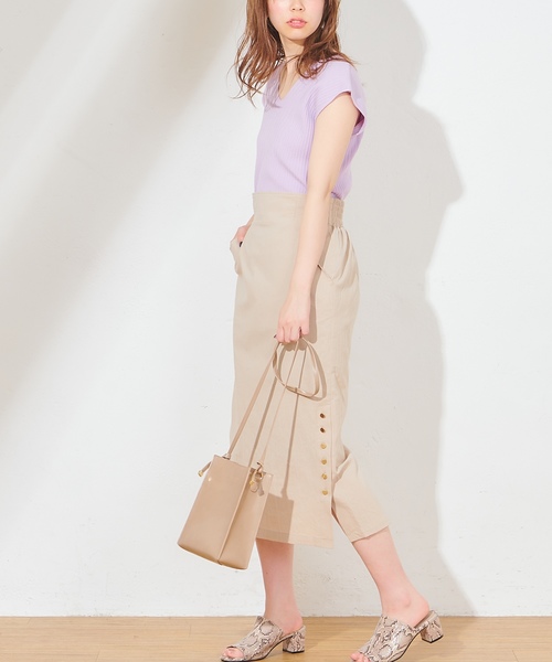 natural couture(ナチュラルクチュール)の「ワイドリブ大人フレンチニット(ニット/セーター・レディース・ブラック/ブラウン/ライトベージュ/グリーン/ラベンダー・FREE)」の19枚目の写真