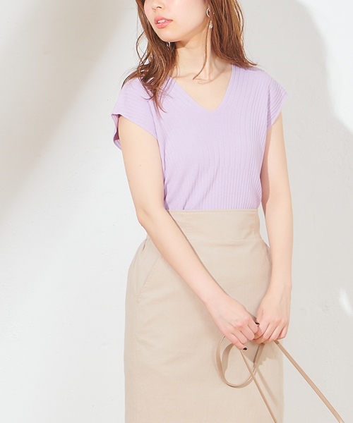 natural couture(ナチュラルクチュール)の「ワイドリブ大人フレンチニット(ニット/セーター・レディース・ブラック/ブラウン/ライトベージュ/グリーン/ラベンダー・FREE)」の21枚目の写真