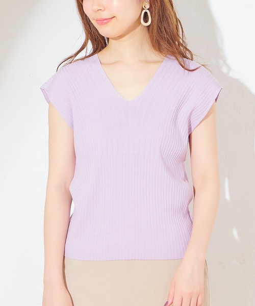 natural couture(ナチュラルクチュール)の「ワイドリブ大人フレンチニット(ニット/セーター・レディース・ブラック/ブラウン/ライトベージュ/グリーン/ラベンダー・FREE)」の22枚目の写真