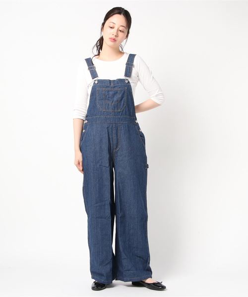 SpRay（スプレイ）の「デニムサロペット（サロペット/オーバーオール・レディース・ブラック/アイボリー/ブルー系その他・FREE）」の6枚目の写真