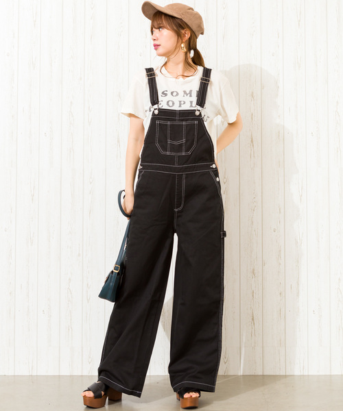 SpRay（スプレイ）の「デニムサロペット（サロペット/オーバーオール・レディース・ブラック/アイボリー/ブルー系その他・FREE）」の10枚目の写真