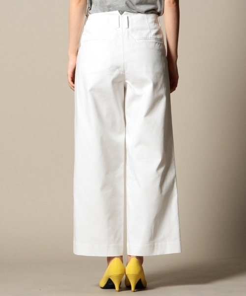 BEAUTY&YOUTH UNITED ARROWS（ビューティーアンドユースユナイテッドアローズ）の「BYSF コットンダブルクロス ワイド半端丈パンツ ◆（その他パンツ・レディース・ホワイト/ネイビー・SMALL/MEDIUM）」の5枚目の写真