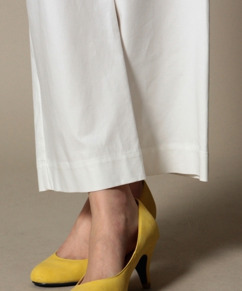 BEAUTY&YOUTH UNITED ARROWS（ビューティーアンドユースユナイテッドアローズ）の「BYSF コットンダブルクロス ワイド半端丈パンツ ◆（その他パンツ・レディース・ホワイト/ネイビー・SMALL/MEDIUM）」の12枚目の写真