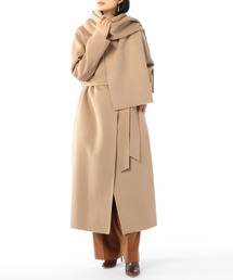 NAOTOSEVEN ストール付き退廃ロングコート NAOTOSEVEN ストール付き退廃ロングコート NAOTOSEVEN ストール付き