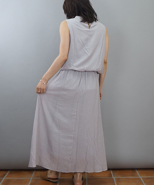 tiptop（ティップトップ）の「無地・花柄ノースリーブハイネックワンピース（ワンピース・レディース・ブラック/ライトグレー/ダークグレー/ブラウン/パープル・FREE）」の11枚目の写真