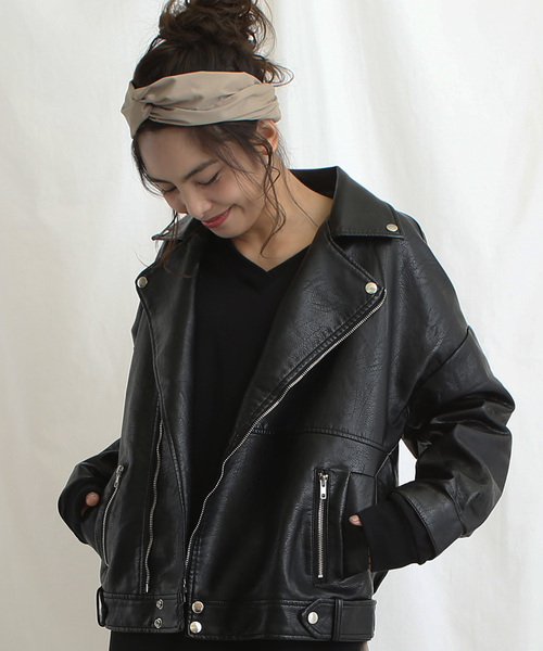 ABITOKYO（アビトーキョー）の「ECOレザー ライダースジャケット