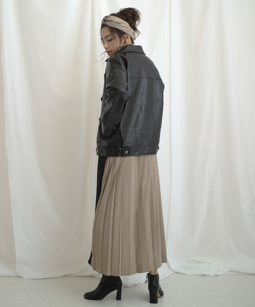 ABITOKYO（アビトーキョー）の「ECOレザー ライダースジャケット（ライダースジャケット・レディース・ブラック・MEDIUM/LARGE）」の13枚目の写真