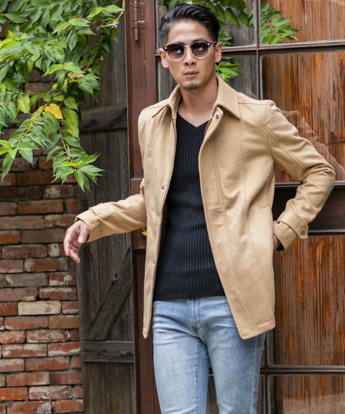 A.S.M（エーエスエム）の「ミックス ワイド リブ スキニー Vネック ニット（ニット/セーター・メンズ・ホワイト/ブラック/チャコールグレー/ライトグレー/ブルー/ワインレッド/ベージュ・48/50）」の17枚目の写真