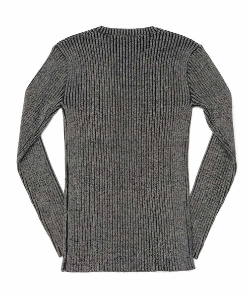 A.S.M（エーエスエム）の「ミックス ワイド リブ スキニー Vネック ニット（ニット/セーター・メンズ・ホワイト/ブラック/チャコールグレー/ライトグレー/ブルー/ワインレッド/ベージュ・48/50）」の20枚目の写真