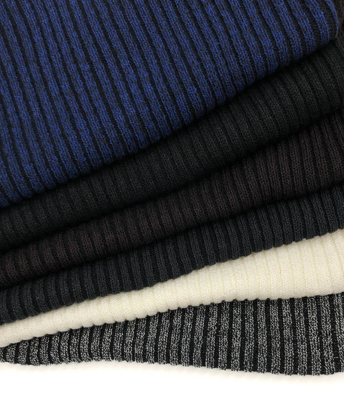 A.S.M（エーエスエム）の「ミックス ワイド リブ スキニー Vネック ニット（ニット/セーター・メンズ・ホワイト/ブラック/チャコールグレー/ライトグレー/ブルー/ワインレッド/ベージュ・48/50）」の22枚目の写真