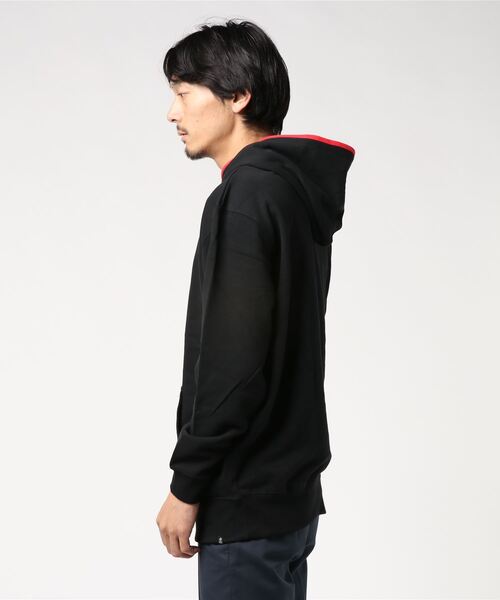 DOUBLE STEAL（ダブルスティール）の「In Hood Parker（パーカー・メンズ・ネイビー/トップグレー/ブラック×レッド・MEDIUM/LARGE/X-LARGE）」の4枚目の写真