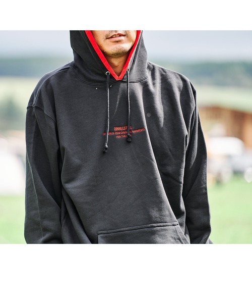 DOUBLE STEAL（ダブルスティール）の「In Hood Parker（パーカー・メンズ・ネイビー/トップグレー/ブラック×レッド・MEDIUM/LARGE/X-LARGE）」の2枚目の写真
