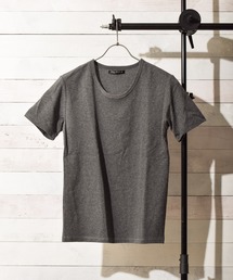 /Bl/:Uネック半袖Tシャツ 無地