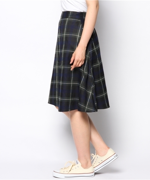 WEGO（ウィゴー）の「WEGO/チェックミドルスカート（スカート・レディース・グリーン/レッド・FREE）」の3枚目の写真