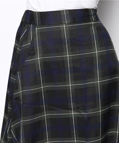 WEGO（ウィゴー）の「WEGO/チェックミドルスカート（スカート・レディース・グリーン/レッド・FREE）」の5枚目の写真