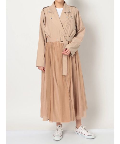 ワンピース Jouetie ジュエティ のワンピース チュールドッキングライダースワンピース を購入できます Jouetie ワンピースチュールドッキングライダースワンピース ワンピース Jouetie ジュエティ のファッション 大感謝セール