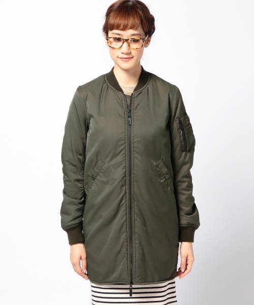 Another Edition(アナザーエディション)の「AE LONG MA-1(ミリタリージャケット・レディース・ブラック/オリーブ・SMALL/MEDIUM)」の10枚目の写真