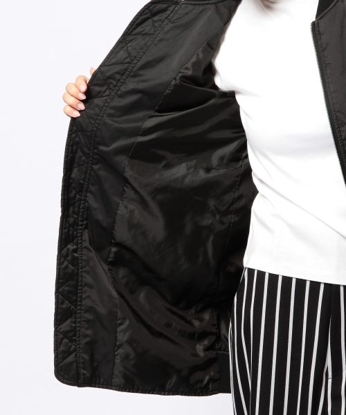 Another Edition(アナザーエディション)の「AE LONG MA-1(ミリタリージャケット・レディース・ブラック/オリーブ・SMALL/MEDIUM)」の8枚目の写真