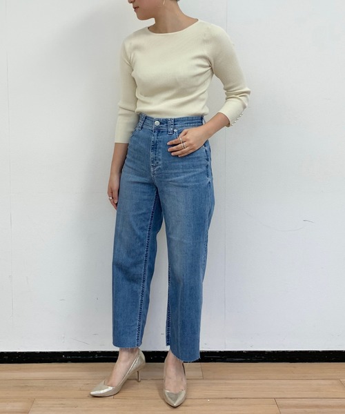 YANUK（ヤヌーク）の「【YANUK/ヤヌーク】ワイドストレートデニムパンツ LILITH/リリス（デニムパンツ・レディース・サックスブルー・22cm/23cm/24cm）」の5枚目の写真