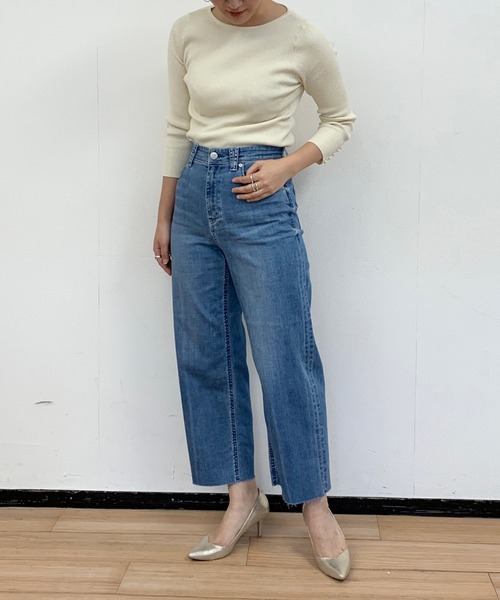 YANUK（ヤヌーク）の「【YANUK/ヤヌーク】ワイドストレートデニムパンツ LILITH/リリス（デニムパンツ・レディース・サックスブルー・22cm/23cm/24cm）」の6枚目の写真