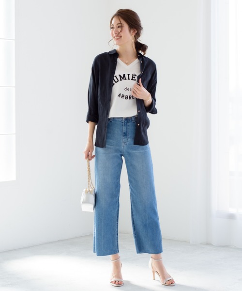 YANUK（ヤヌーク）の「【YANUK/ヤヌーク】ワイドストレートデニムパンツ LILITH/リリス（デニムパンツ・レディース・サックスブルー・22cm/23cm/24cm）」の12枚目の写真