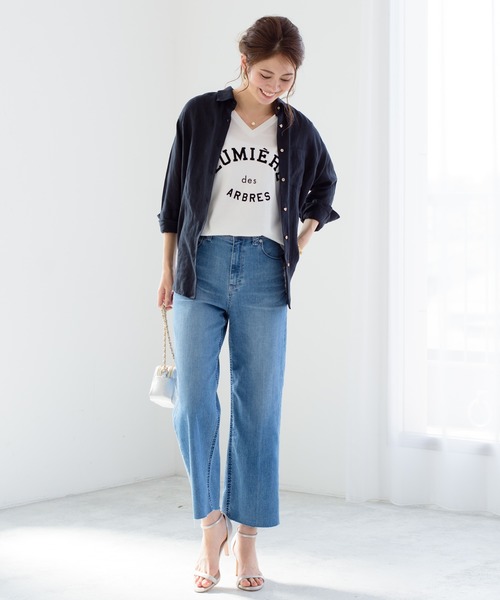 YANUK（ヤヌーク）の「【YANUK/ヤヌーク】ワイドストレートデニムパンツ LILITH/リリス（デニムパンツ・レディース・サックスブルー・22cm/23cm/24cm）」の13枚目の写真