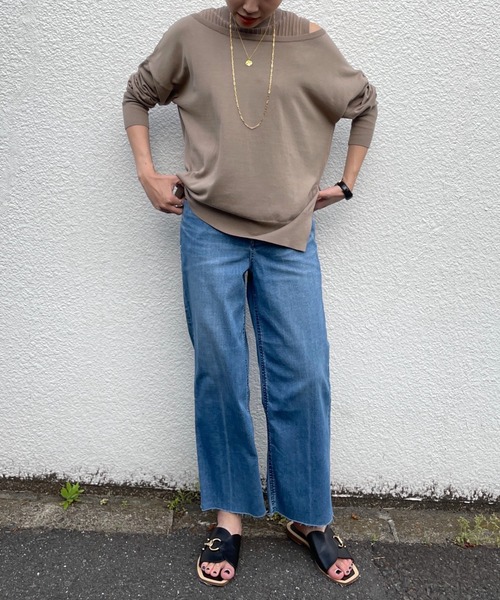 YANUK（ヤヌーク）の「【YANUK/ヤヌーク】ワイドストレートデニムパンツ LILITH/リリス（デニムパンツ・レディース・サックスブルー・22cm/23cm/24cm）」の16枚目の写真